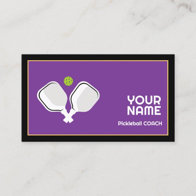 Customizable for pickleball coach business card (Front)