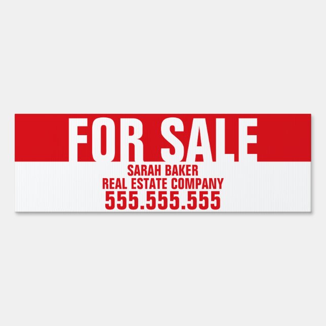 Customizable For Sale Directional Real Estate Sign (Front)
