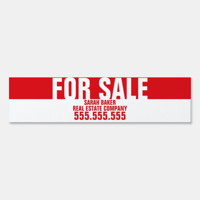Customizable For Sale Directional Real Estate Sign (Front)
