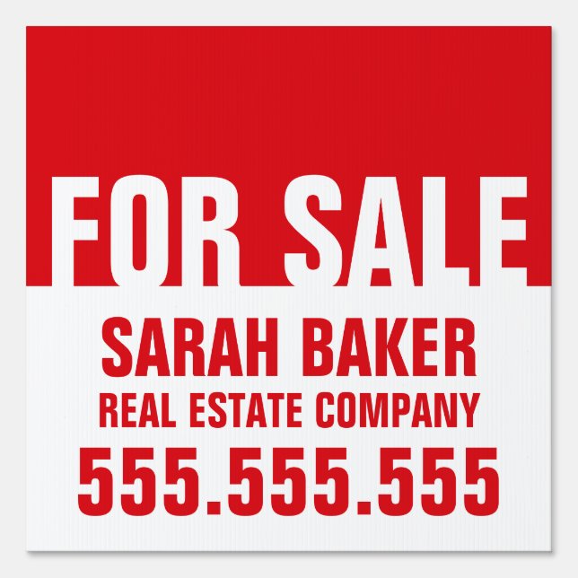 Customizable For Sale Directional Real Estate Sign (Front)