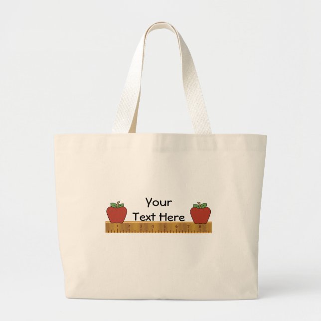 Customizable For Teacher Large Tote Bag (Front)