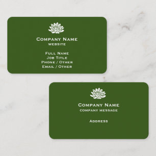 Customizable Forest Green Business Card