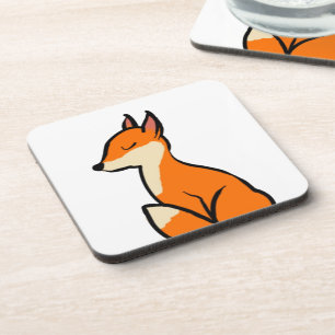 Customizable Fox Beverage Coaster