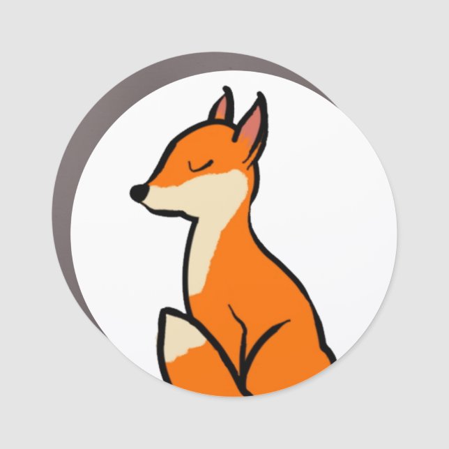 Customizable Fox Car Magnet (Front)