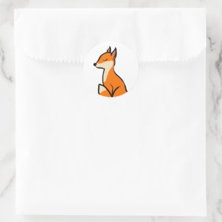 Customizable Fox Classic Round Sticker