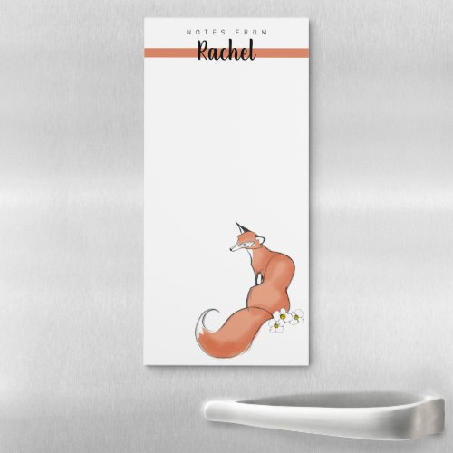 Customizable Fox Magnetic Notepad