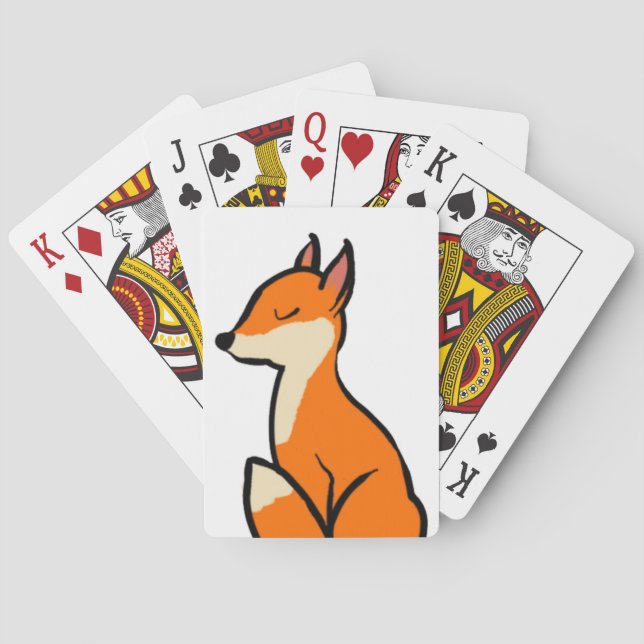 Customizable Fox Poker Cards (Back)
