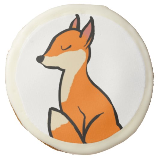 Customizable Fox Sugar Cookie (Front)