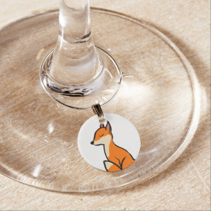 Customizable Fox Wine Charm