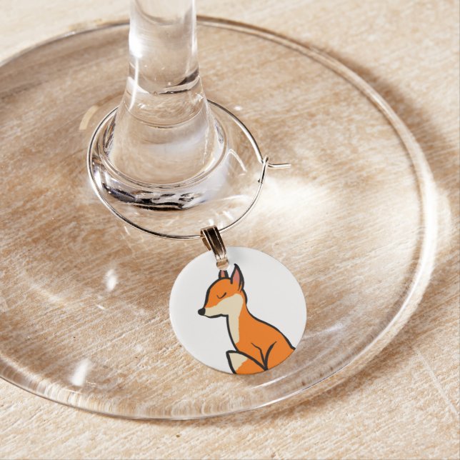 Customizable Fox Wine Charm (In Situ)