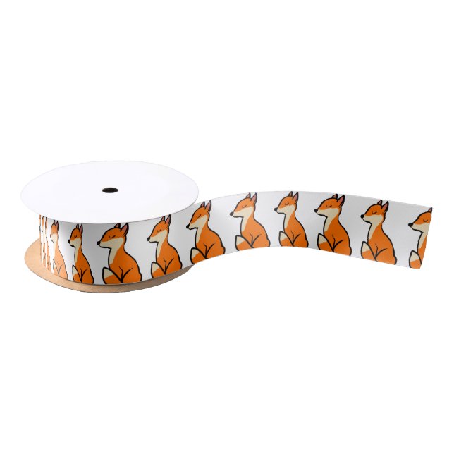 Customizable Foxes Satin Ribbon (Spool)