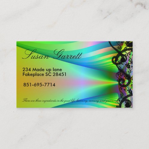 customizable fractal business card