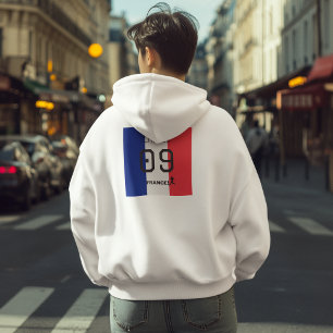 Customizable France Flag Soccer Personalized  Hoodie