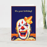 Customizable Freaky Clown Greeting Card<br><div class="desc">Customizable creepy clown greeting card.  Custom restored,  high quality vintage clown image.</div>