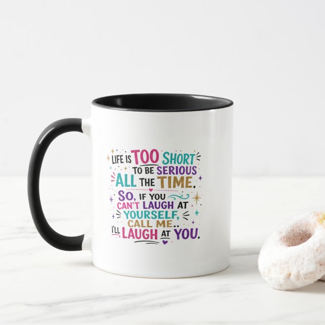 Customizable French Bull Dog Funny Mug (With Donut)