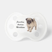 Customizable Friendly Pug Dog Pacifier (Front)