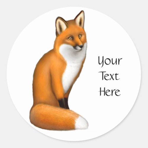 Customizable Friendly Red Fox Sticker