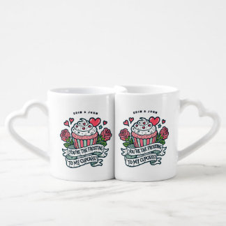Customizable "Frosting to My Cupcake" Couple's Coffee Mug Set