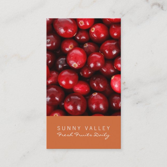 Customizable Fruit Closeup Retail Wholesale Business Card (Front)