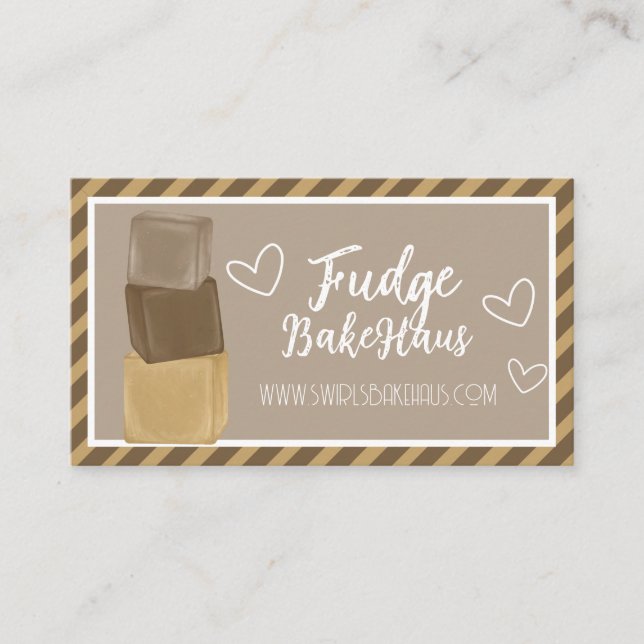 Customizable Fudge Business Cards (Front)