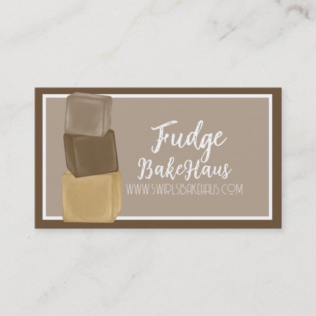 Customizable Fudge Business Cards (Front)