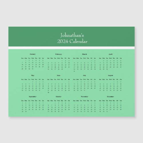 Customizable full year 2024 calendar