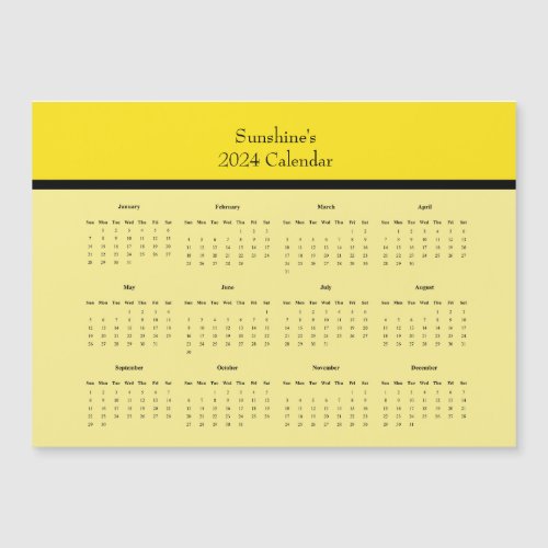 Customizable full year 2024 calendar