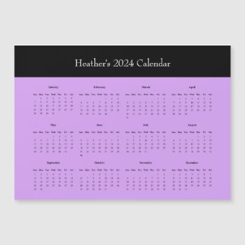 Customizable Full Year 2024 Calendar by debscreative at Zazzle