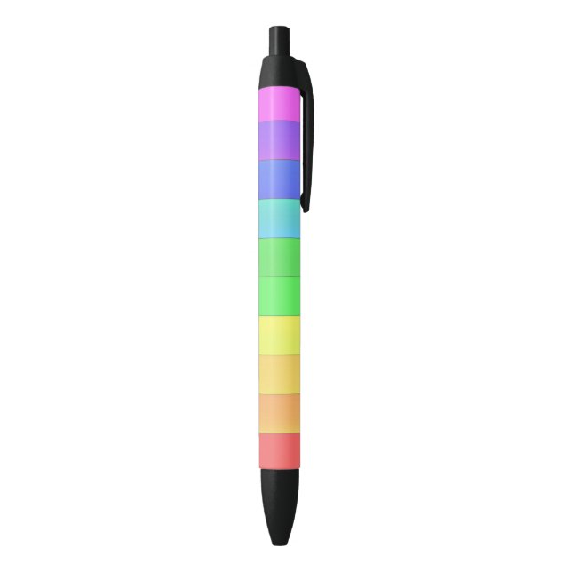 Customizable Fun Elegant Colorful Rainbow Stripes Pen (Bottom (Vertical))