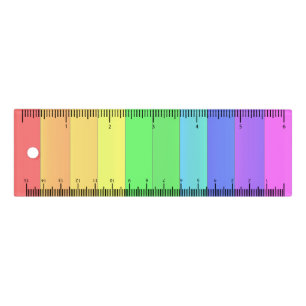 Customizable Fun Elegant Colorful Rainbow Stripes Ruler