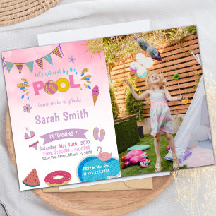 Customizable Fun Pool Party Invitations for Kids