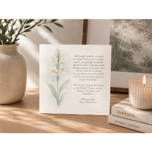 Customizable Funeral Thank You Card