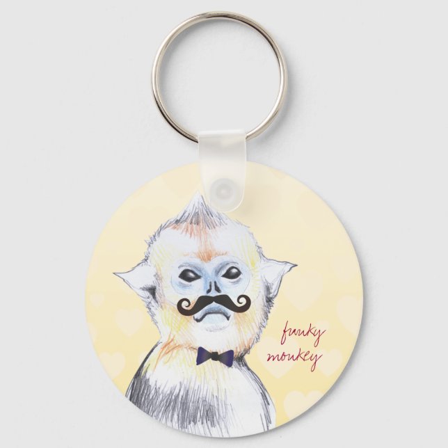 Customizable: Funky monkey Keychain (Front)
