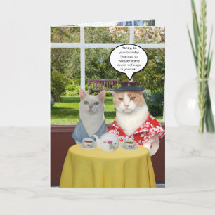Customizable Funny Cat Birthday for Wife Card