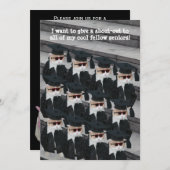 Customizable Funny Cat Graduation Party Invitation (Front/Back)
