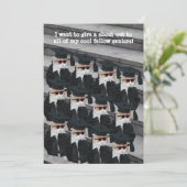 Customizable Funny Cat Graduation Party Invitation (Standing Front)