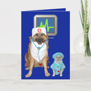 Customizable Funny Cat Nurses Day Card