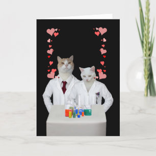 Customizable Funny Chemistry Cats Holiday Card