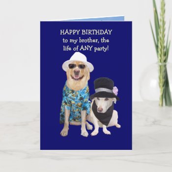 Customizable Funny Dog/lab Birthday Card by myrtieshuman at Zazzle