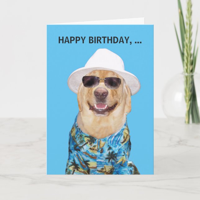 Customizable Funny Dog/Lab Card for Guy (Front)
