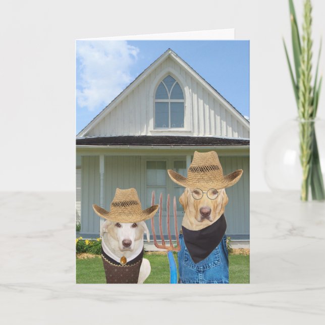 Customizable Funny Dog/Lab Card from couple (Front)