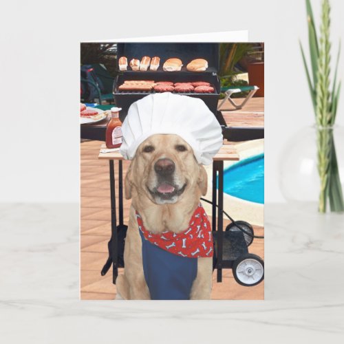 Customizable Funny DogYellow Lab Fathers Day Card
