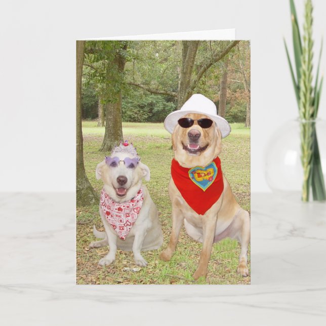 Customizable Funny Dogs Holiday Card (Front)