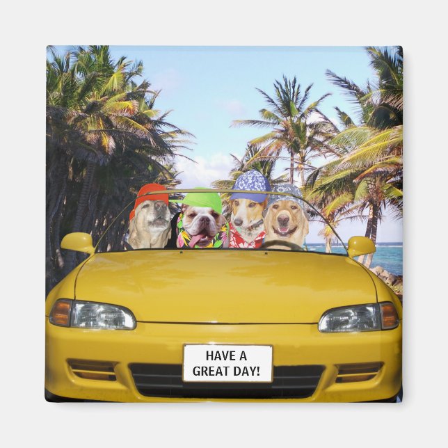 Customizable Funny Dogs in Convertible Magnet (Front)