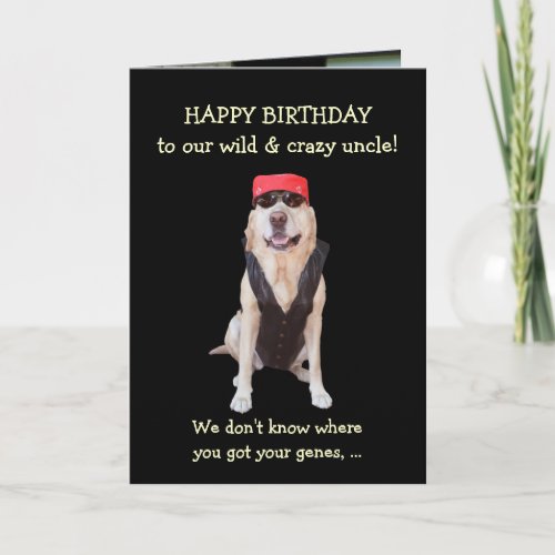 Customizable Funny Dogs Rebel Male Birthday Card