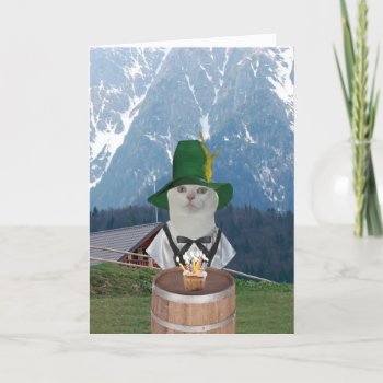 Customizable Funny German Cat Card by myrtieshuman at Zazzle
