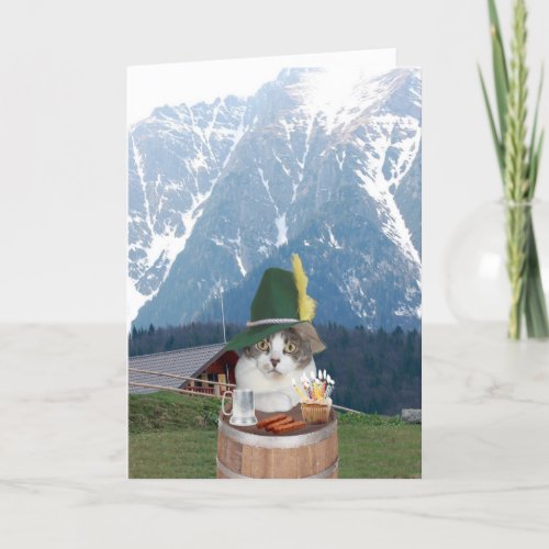 Customizable Funny German CatKitty Card