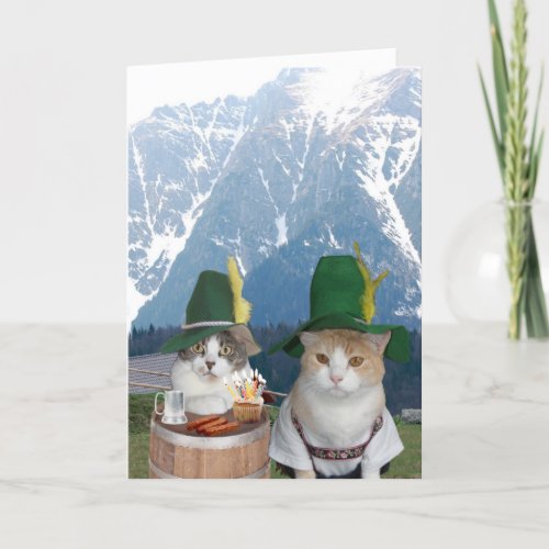 Customizable Funny German CatsKitties Card