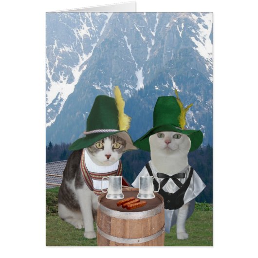 Customizable Funny German Cats/Kitties Cards (Front)