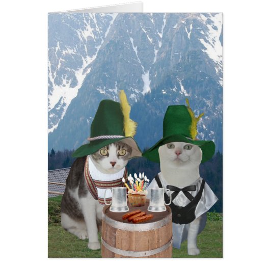Customizable Funny German Cats/Kitties for Spouse Cards (Front)
